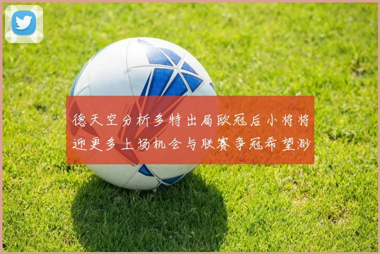 德天空分析多特出局欧冠后小将将迎更多上场机会与联赛争冠希望渺茫